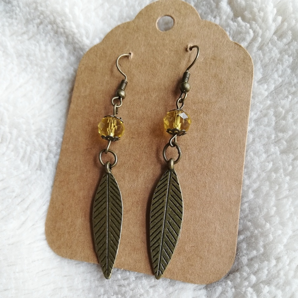2/$15 Golden Leaf Earrings!